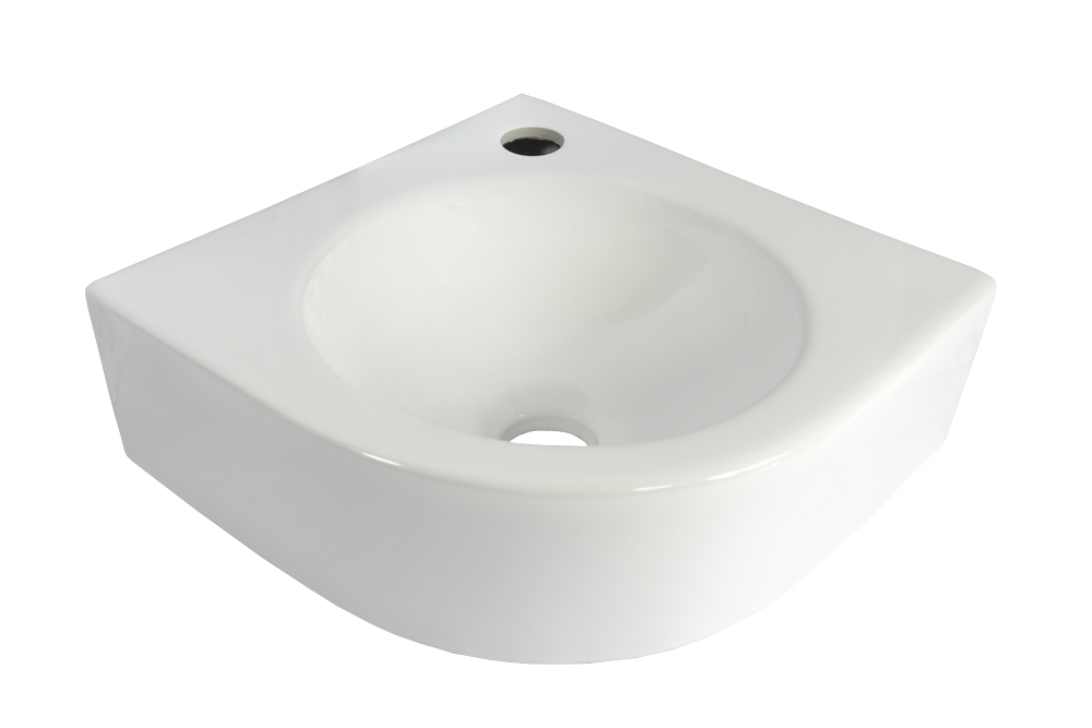 Eckwaschbecken Keramikwaschbecken Ecke Keramik oval Wandmontage Wand