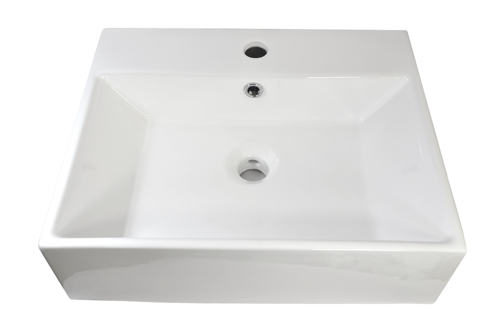 Waschbecken KERAMIK Aufsatz Wandmontage Keramikwaschbecken eckig groß