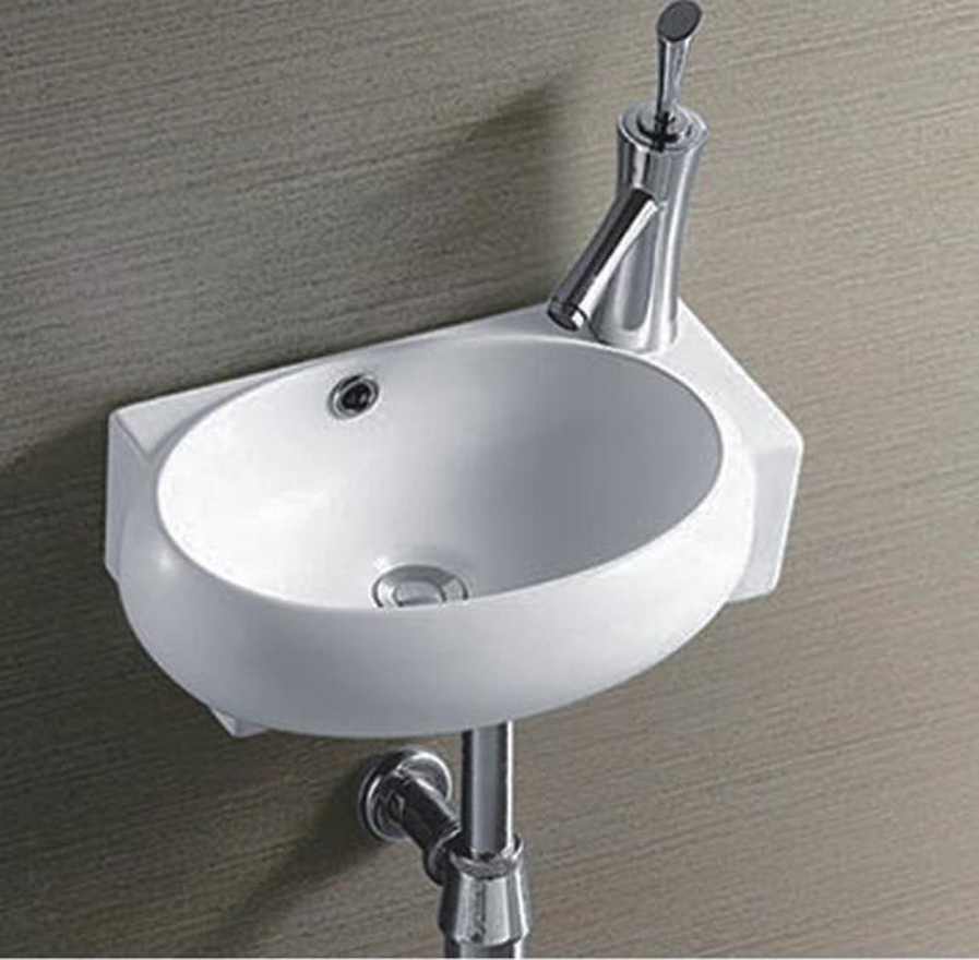 Keramikwaschbecken Waschbecken Keramik Wandmontage oval Aufsatz klein